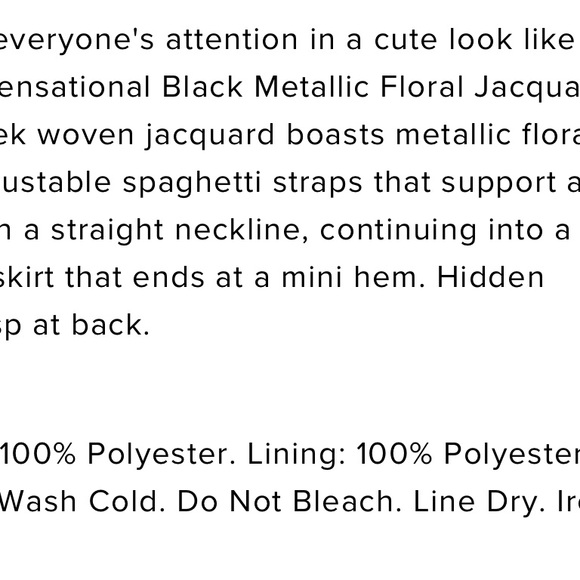 NWT Lulus So Sensational Black Metallic Floral Jacquard Mini Dress Size XL - Picture 6 of 6